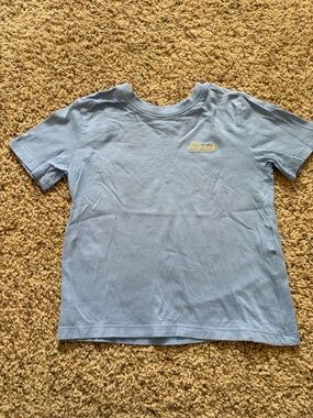 H&M Light Blue Tee with 'Paris' Script - Short Sleeve Kids Top